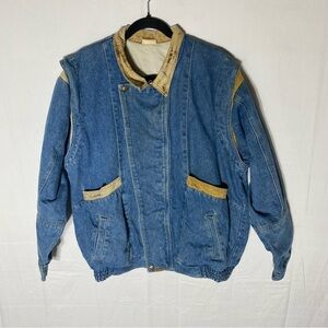 Vintage Blue Jean Oversized Denim Jacket M